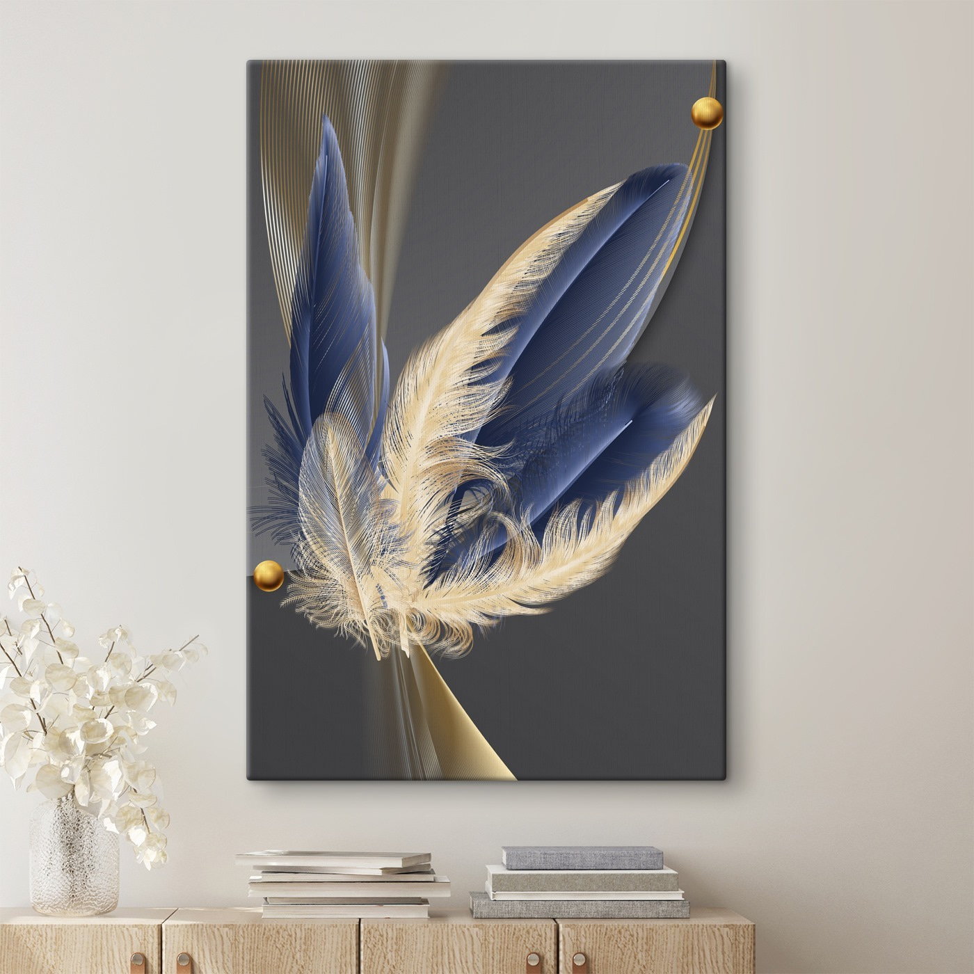 Elegant feathers in harmonious flow Elegant feathers in harmonious flow