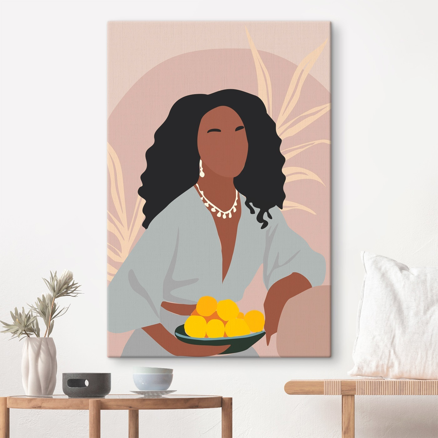 Woman with long hair wearing a white shirt and necklace Woman with long hair wearing a white shirt and necklace