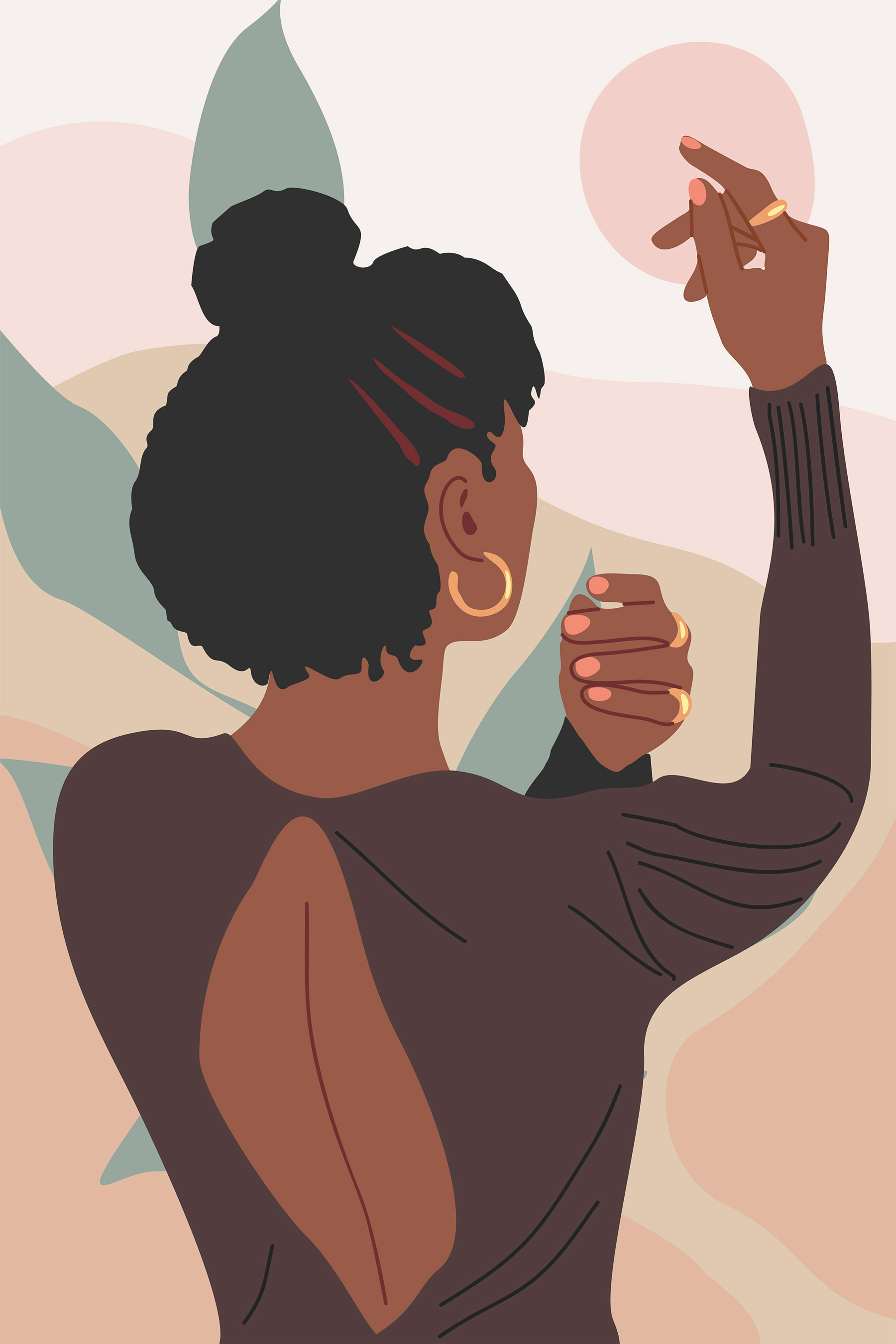 Woman painting a wall