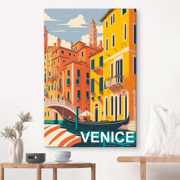 Quadri Una gondola su un canale vicino a un ponte (COD: s36382) Quadri Quadri Una gondola su un canale vicino a un ponte (COD: s36382)