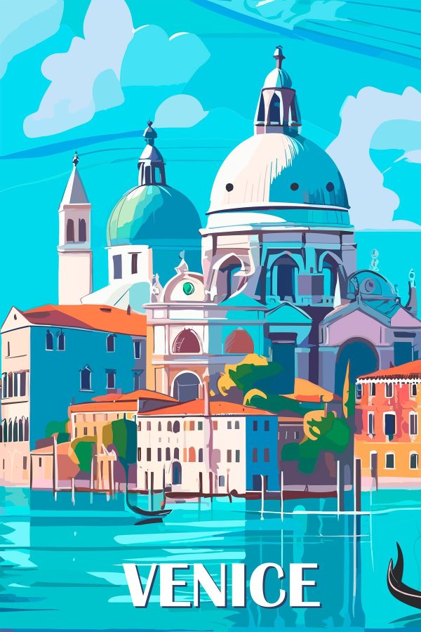 Water next to a city