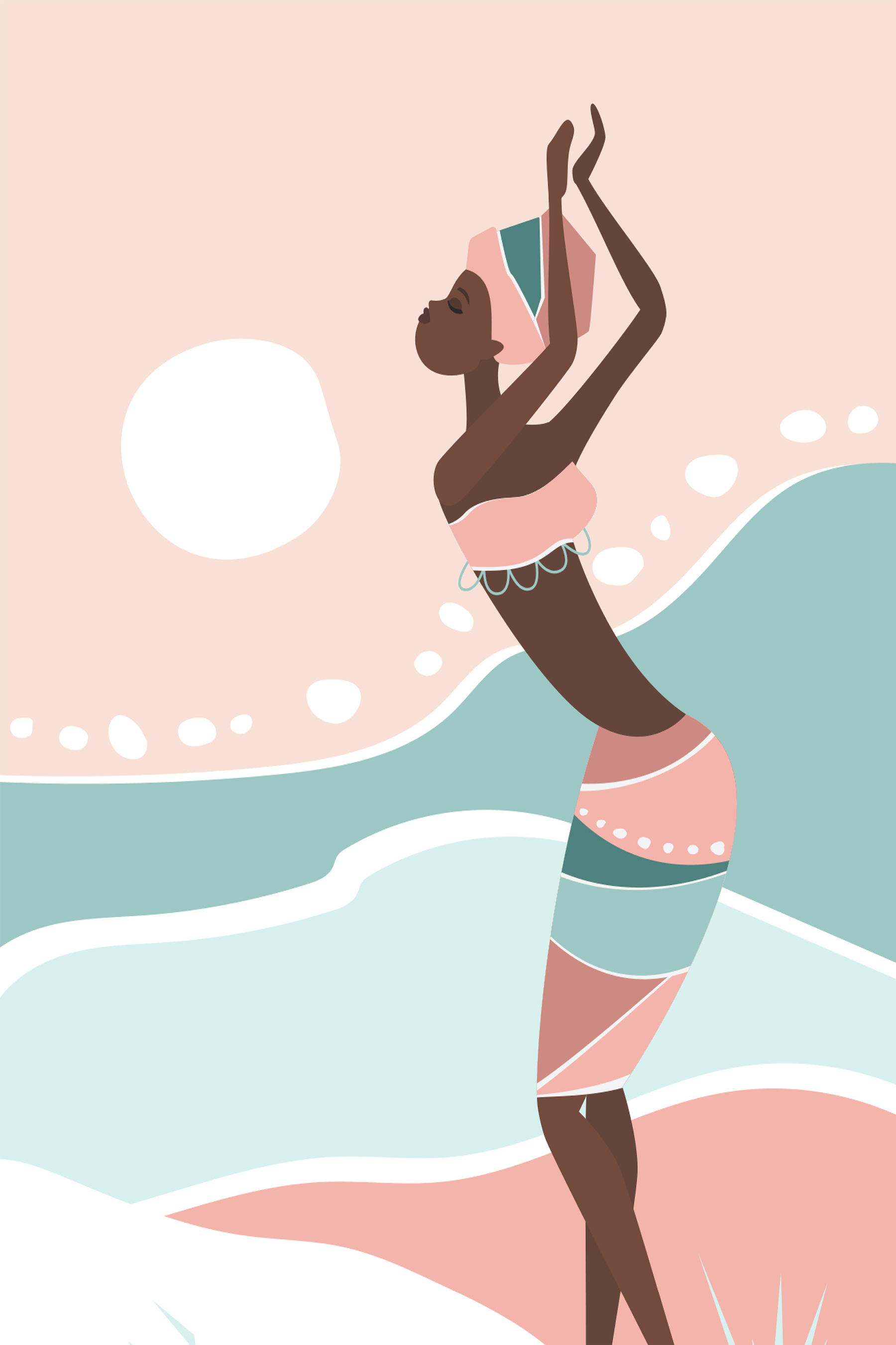 Woman in a bathing suit Woman in a bathing suit