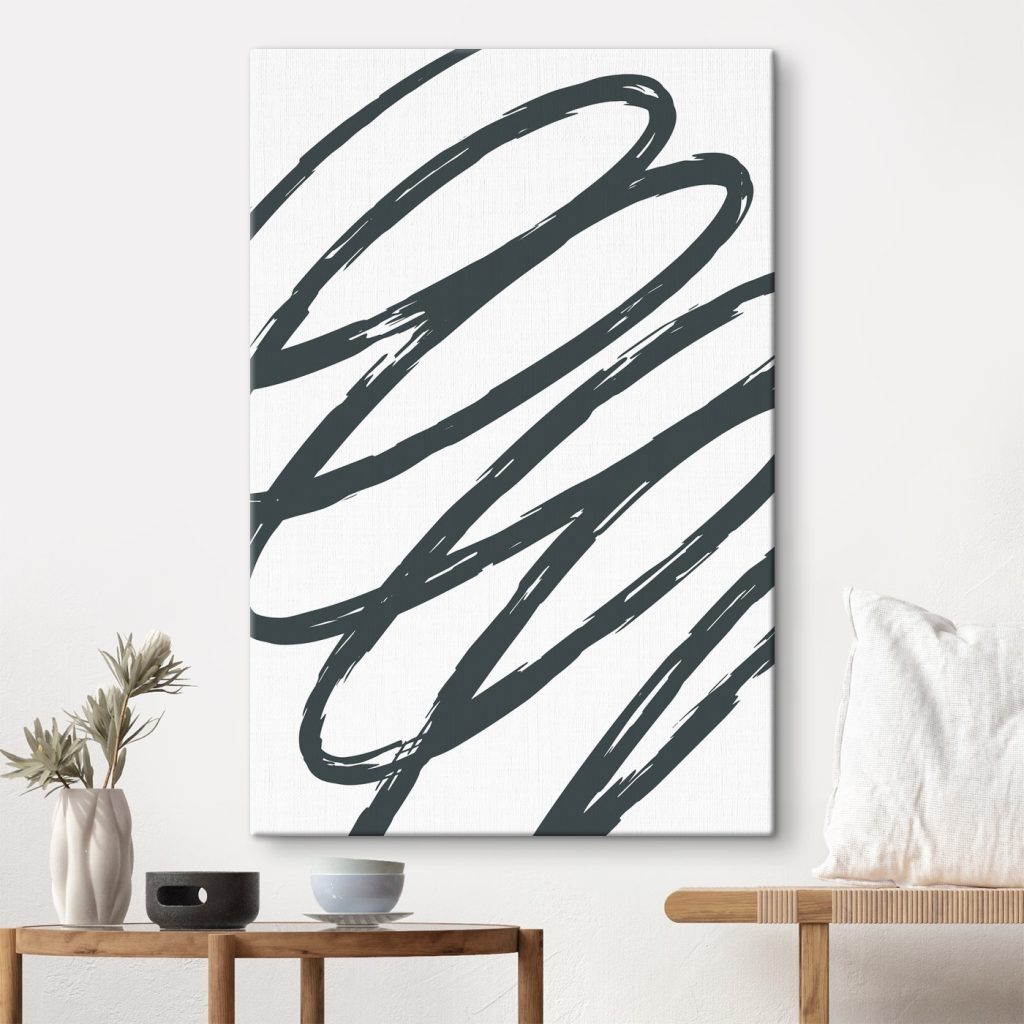 Black and white background with lines