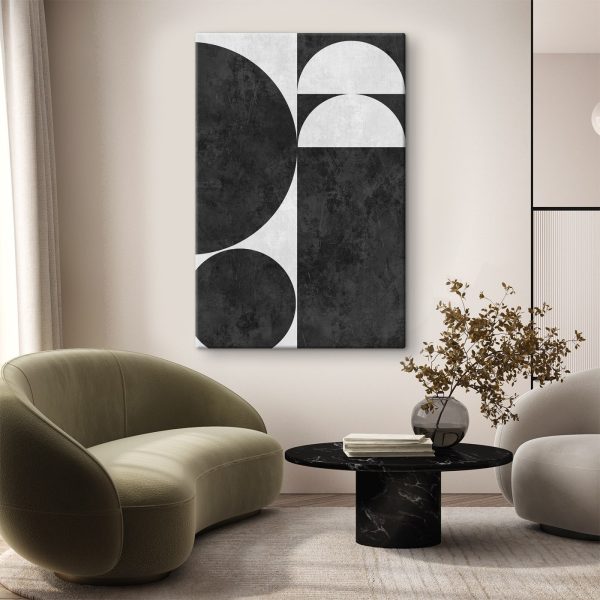 Quadri Sfondo bianco e nero con cerchi e un quadrato (COD: s36420) Quadri Quadri Sfondo bianco e nero con cerchi e un quadrato (COD: s36420)