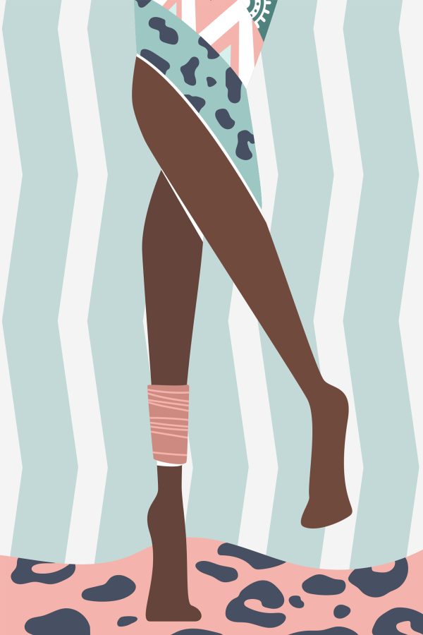 Cartoon of a woman's legs Cartoon of a woman's legs