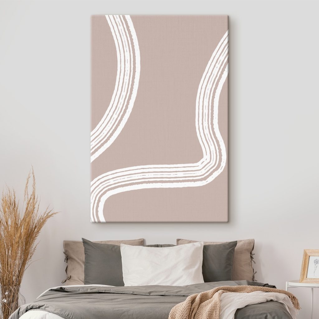 White lines on a pink background