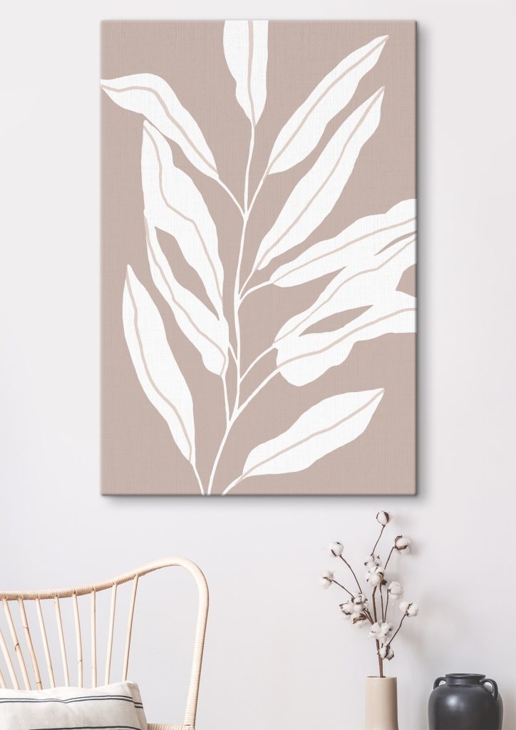 White leaves on a brown background White leaves on a brown background