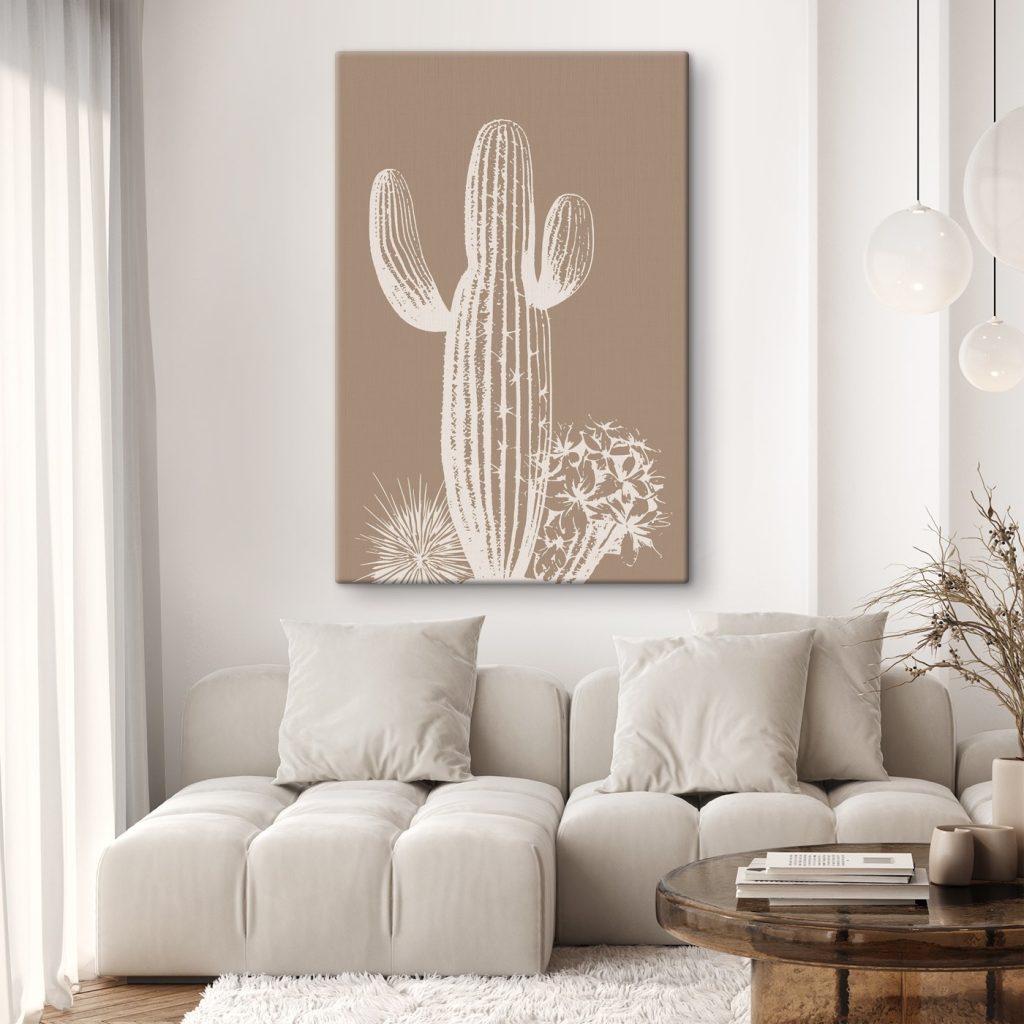 Cactus with thorns and flowers