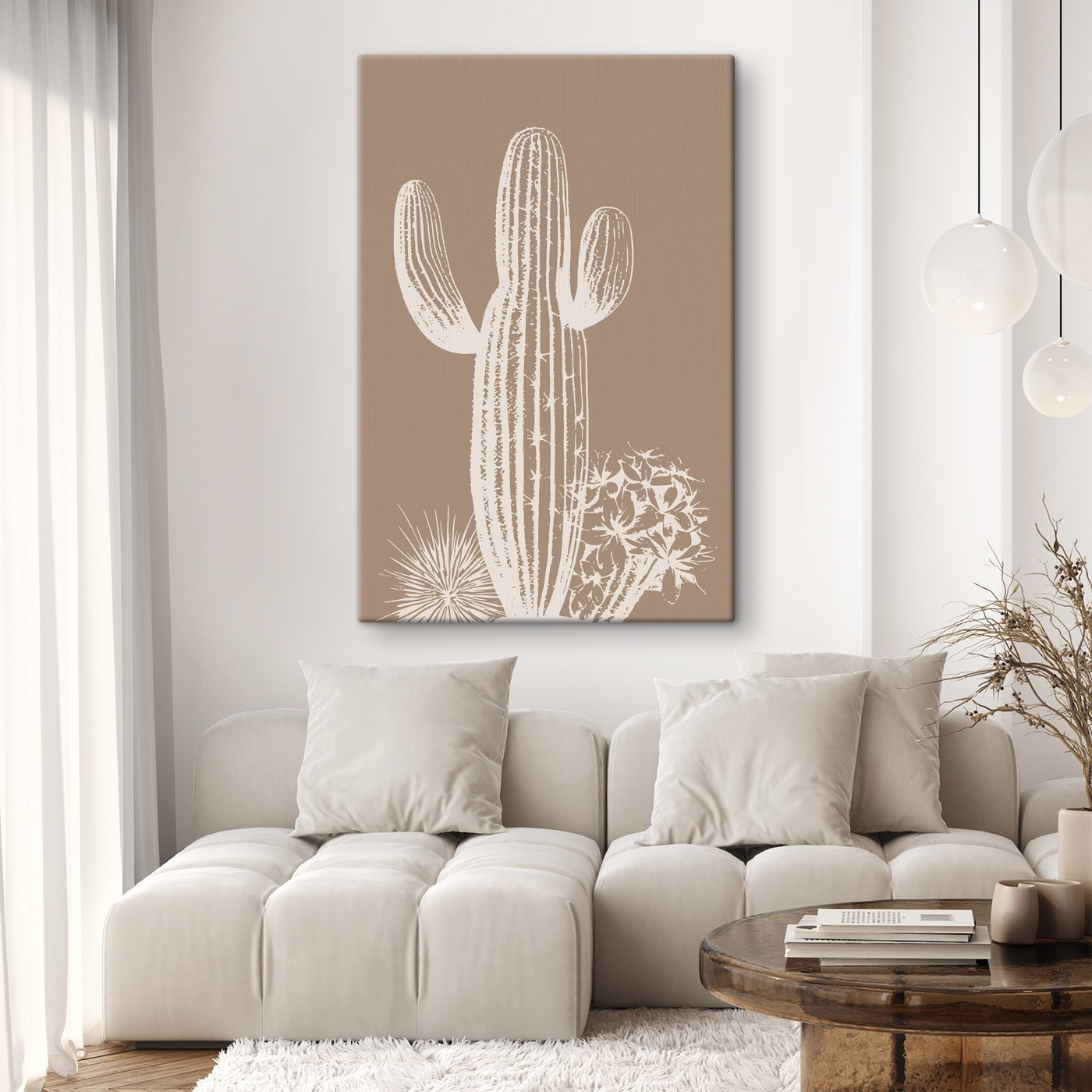 Cactus with thorns and flowers