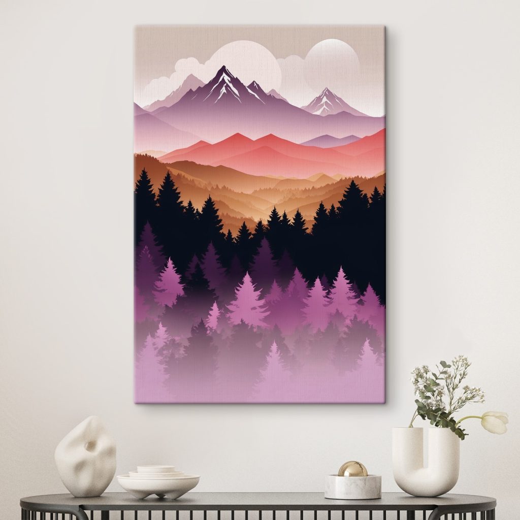 Mountain range with trees and mountains in the background Mountain range with trees and mountains in the background