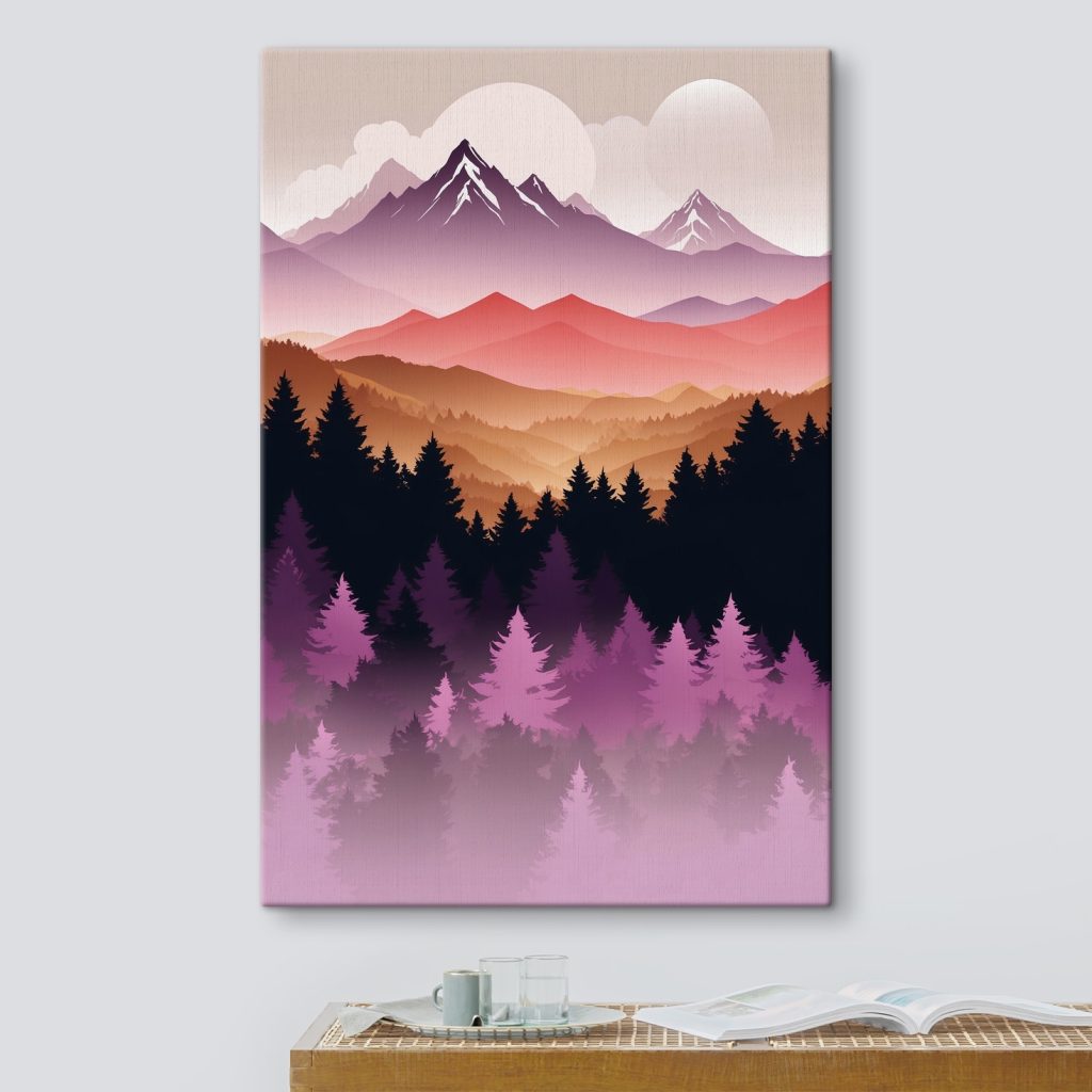 Mountain range with trees and mountains in the background Mountain range with trees and mountains in the background