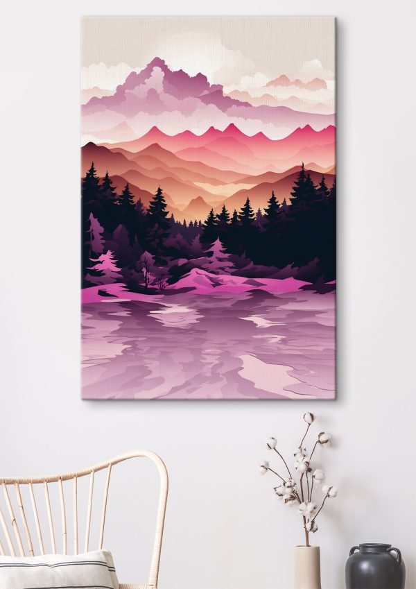 Landscape with mountains and trees