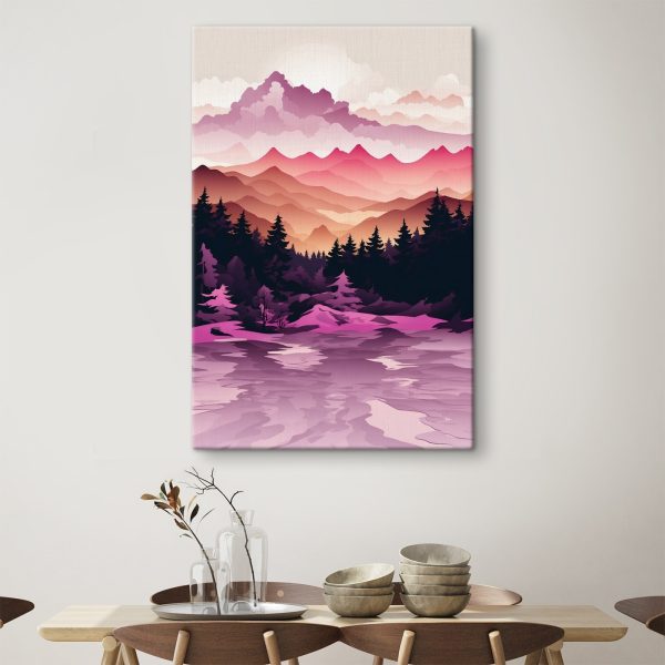 Landscape with mountains and trees