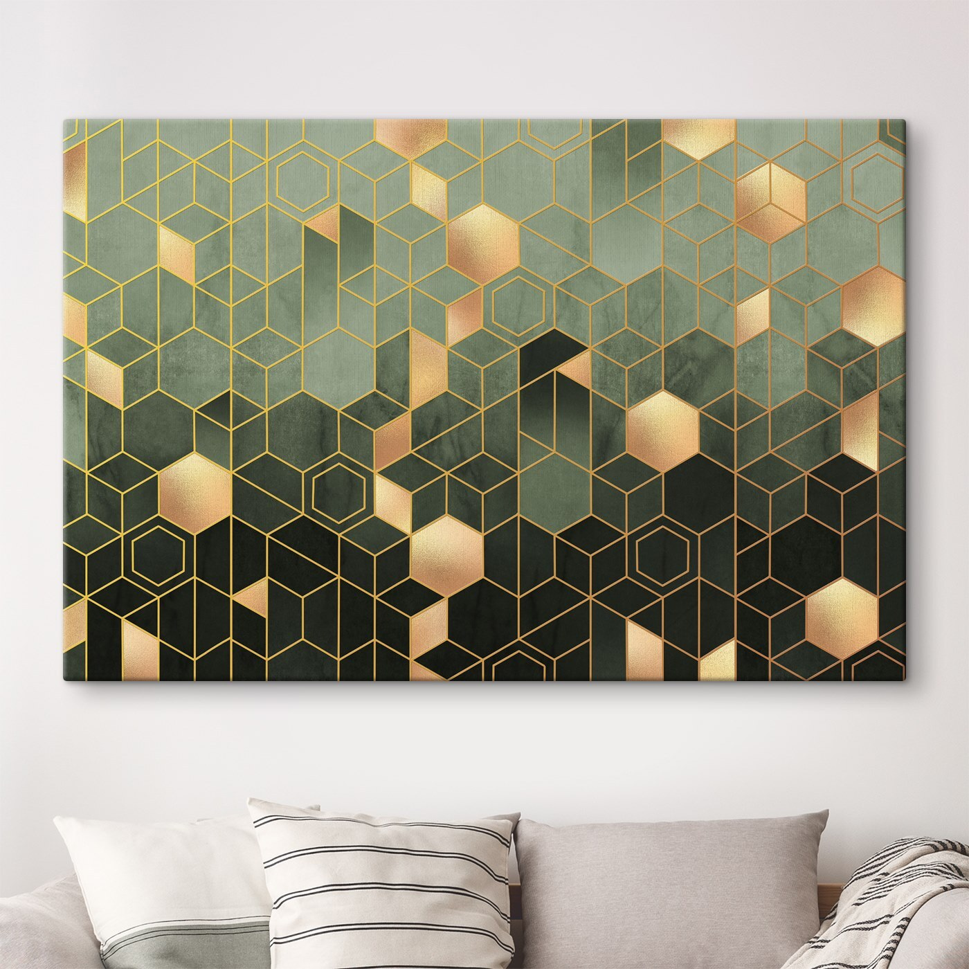 Pattern of hexagons and squares Pattern of hexagons and squares