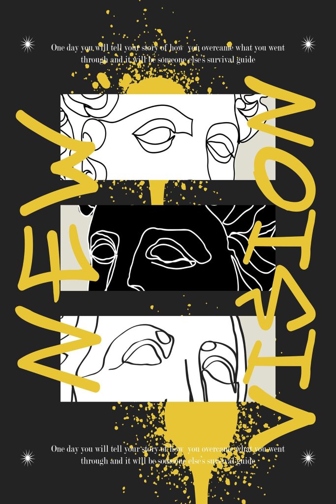 Graphic design of a face Graphic design of a face