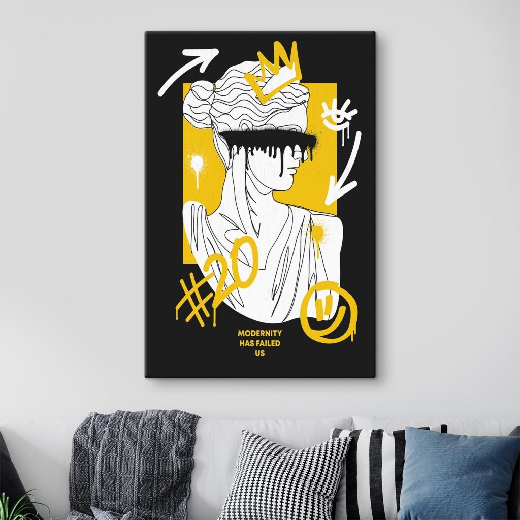 Black and white artwork of a woman with black paint dripping over her eyes Black and white artwork of a woman with black paint dripping over her eyes
