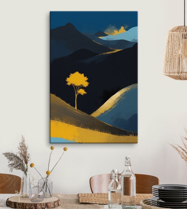 Yellow tree on a hill Yellow tree on a hill