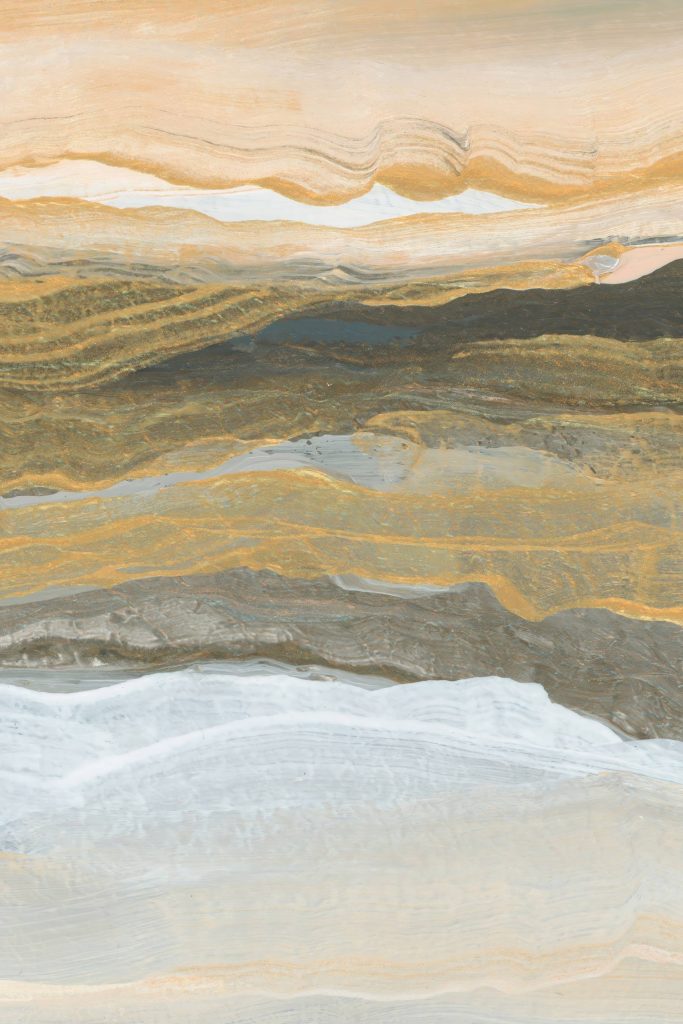 Layered hues of earth and water