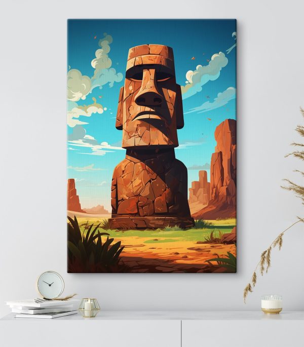 Quadri Grande statua di pietra nel deserto
