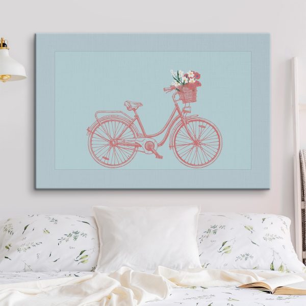 Quadri Quadri Bicicletta con un cesto di fiori (COD: s38207v2)