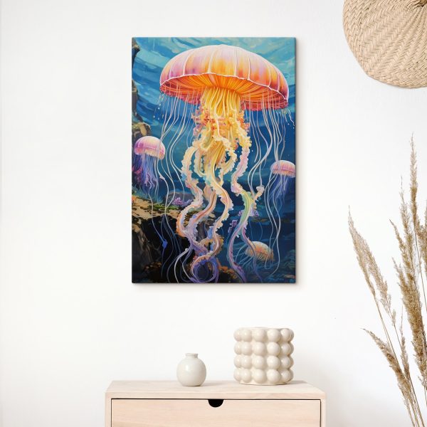 Quadri Meduse dai colori vivaci che nuotano nell'acqua (COD: s38726) Quadri Quadri Meduse dai colori vivaci che nuotano nell'acqua (COD: s38726)