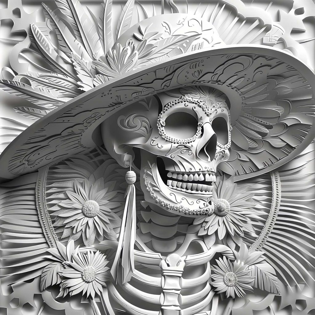 Skull in a hat