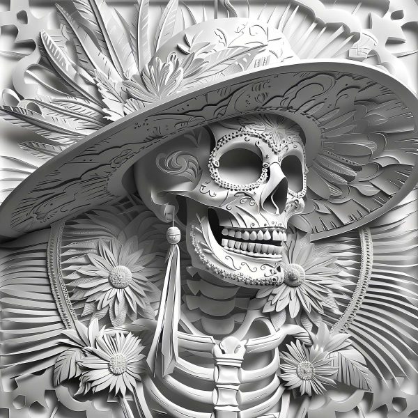 Skull in a hat