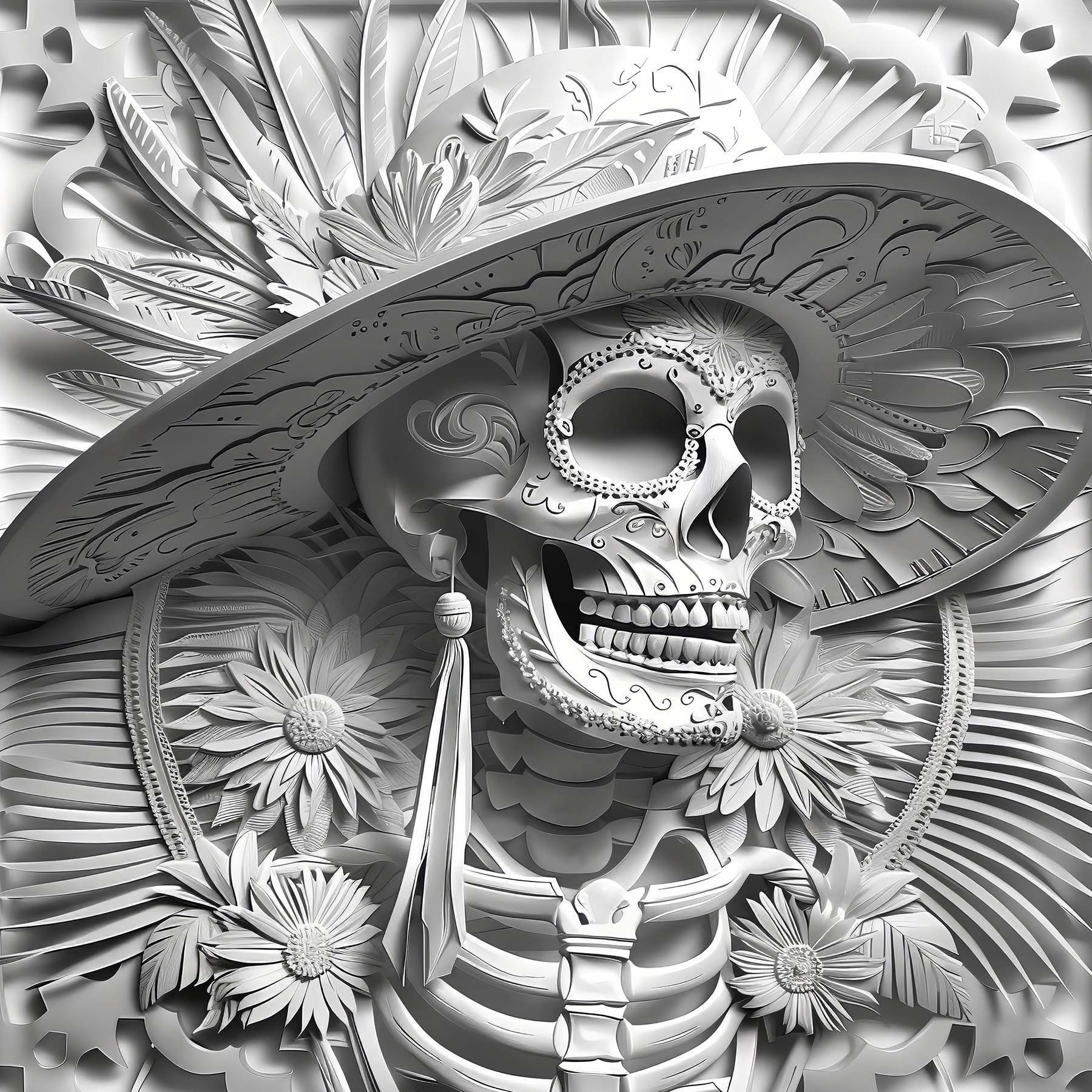 Skull in a hat