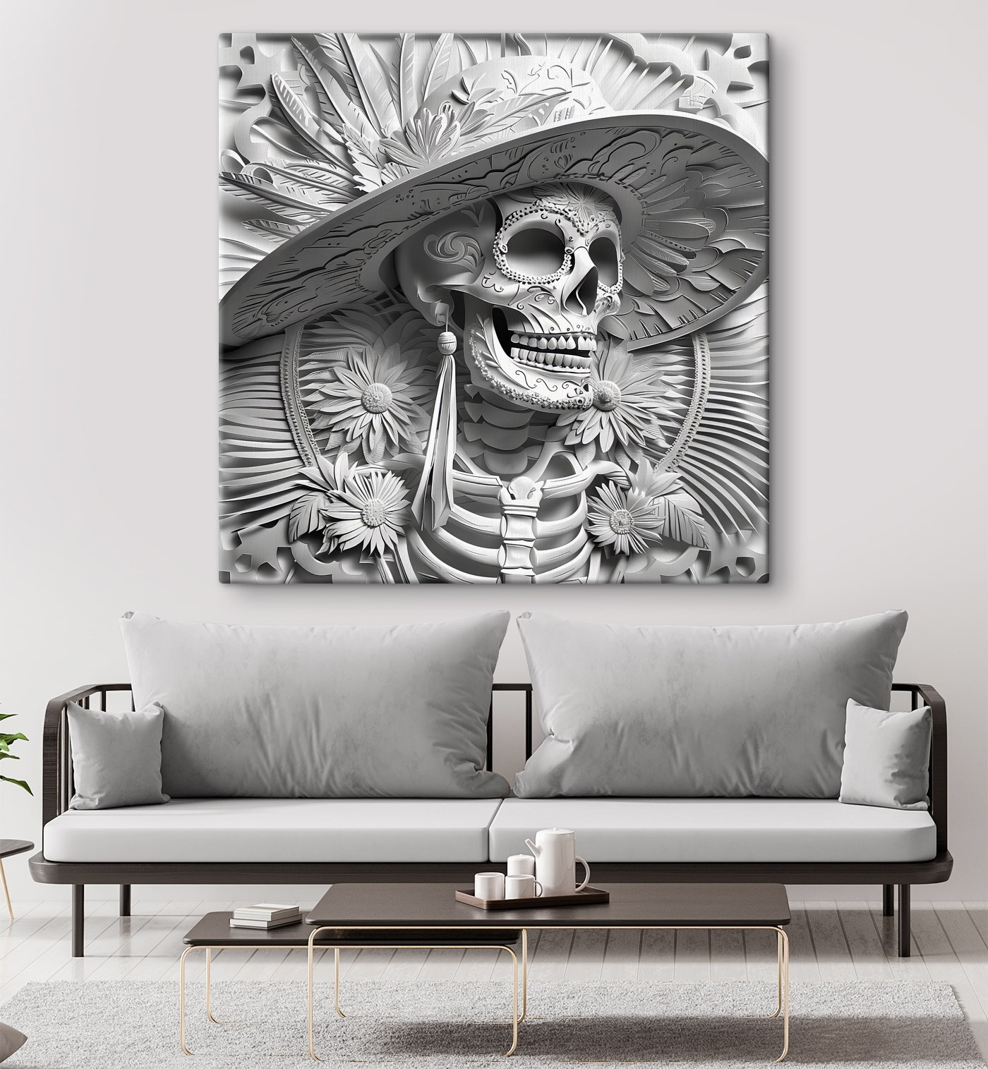 Skull in a hat