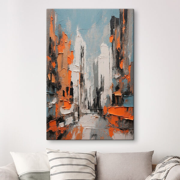 Painting of a city Painting of a city