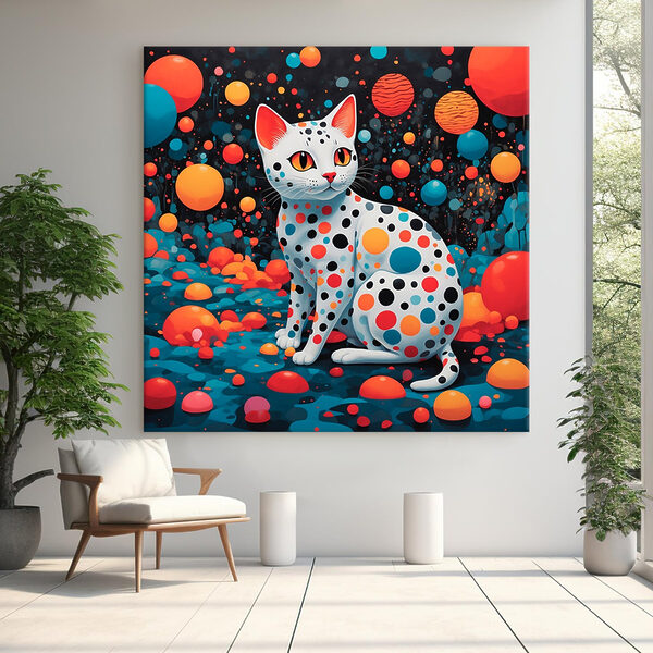 Quadri Quadri Gatto a pois (COD: s38679)