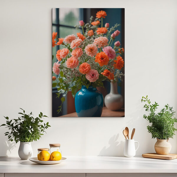 Quadri Quadri Vaso di fiori davanti a una finestra (COD: s38737)