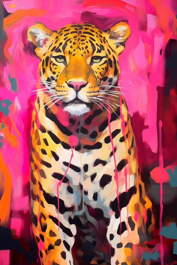 Painting of a leopard