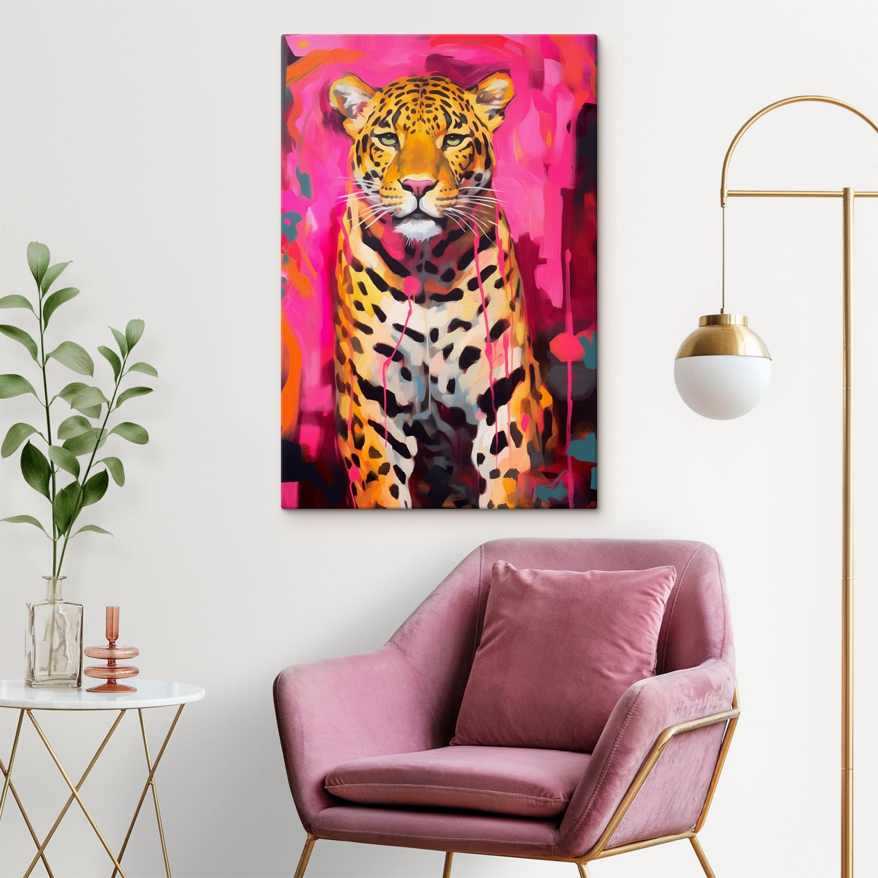Painting of a leopard