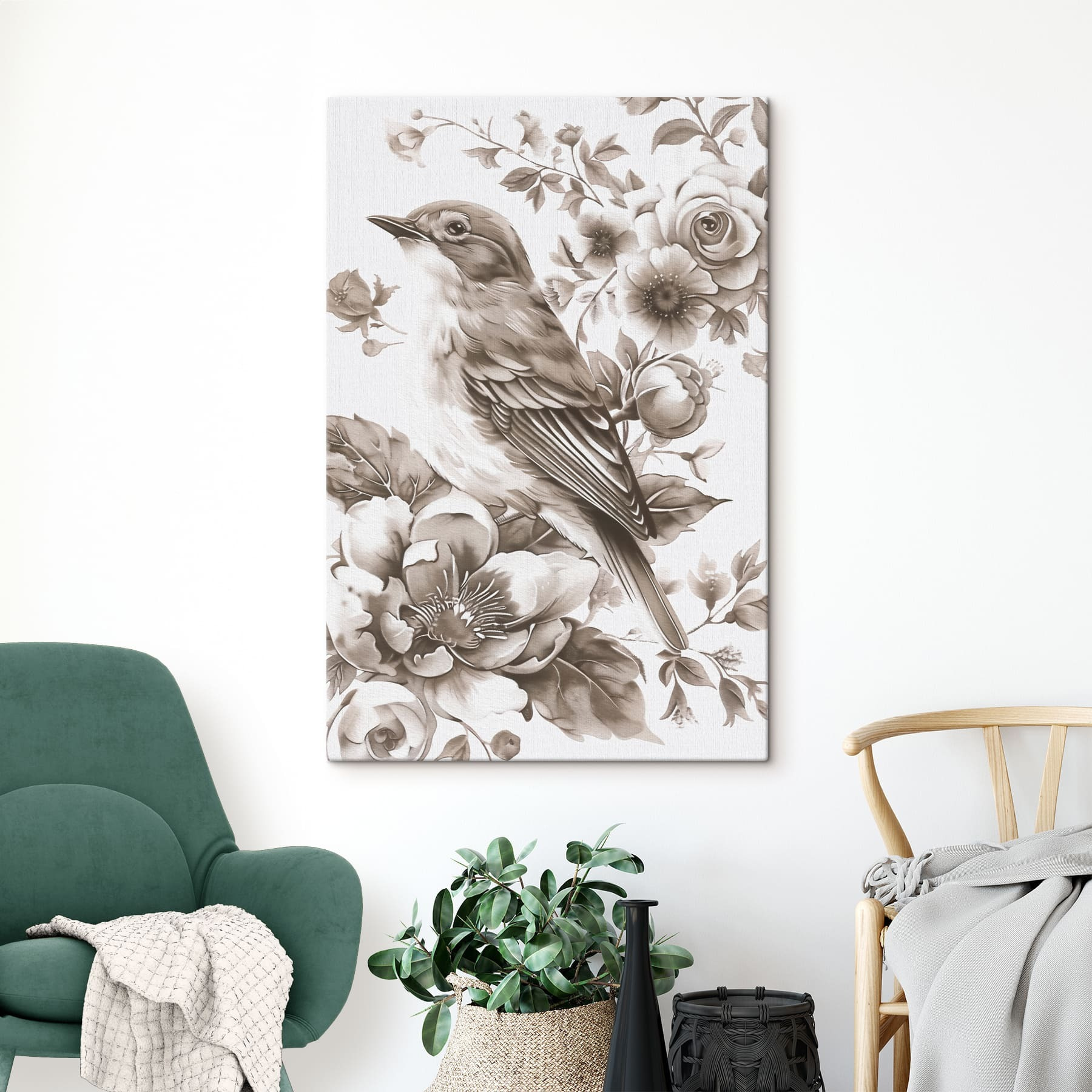 Bird on a flower