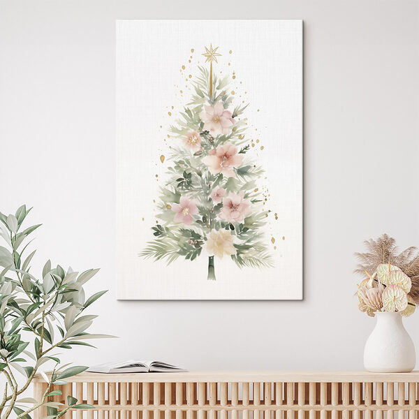 Quadri Quadri Acquerello raffigurante un albero di Natale (COD: s41360)