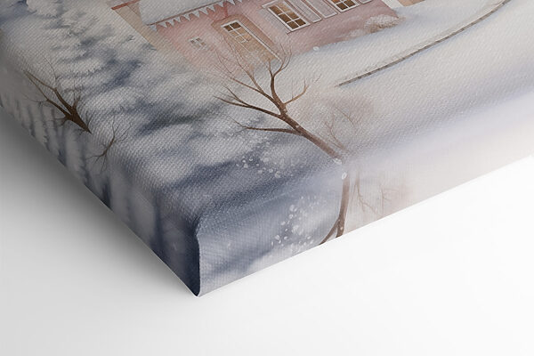 Painting of a snowy village