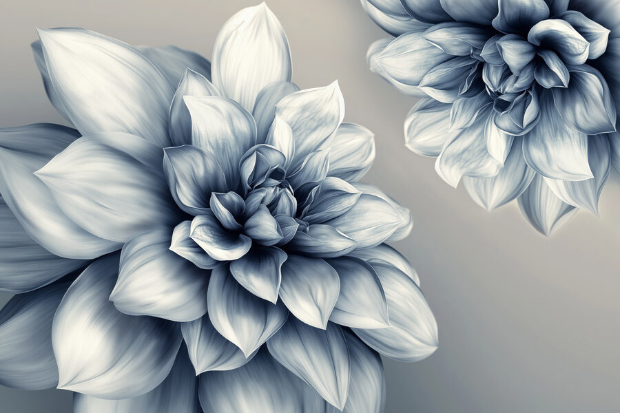 Carta da parati Elegante design floreale in tonalità monocromatiche - immagine 5