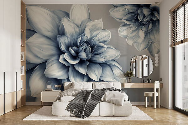 Elegante design floreale in tonalità monocromatiche Elegante design floreale in tonalità monocromatiche