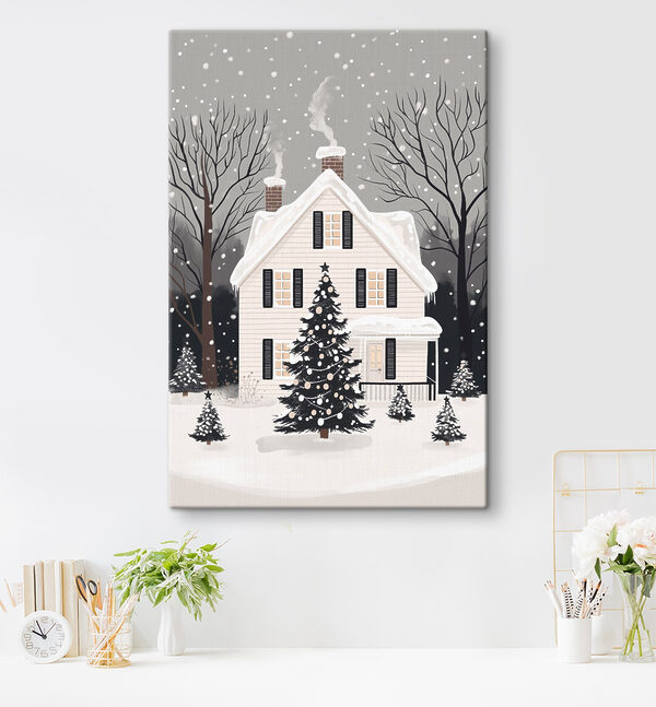 Quadri Quadri Casa con un albero davanti (COD: s41371)
