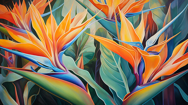 Colori vivaci in un'esposizione floreale Colori vivaci in un'esposizione floreale
