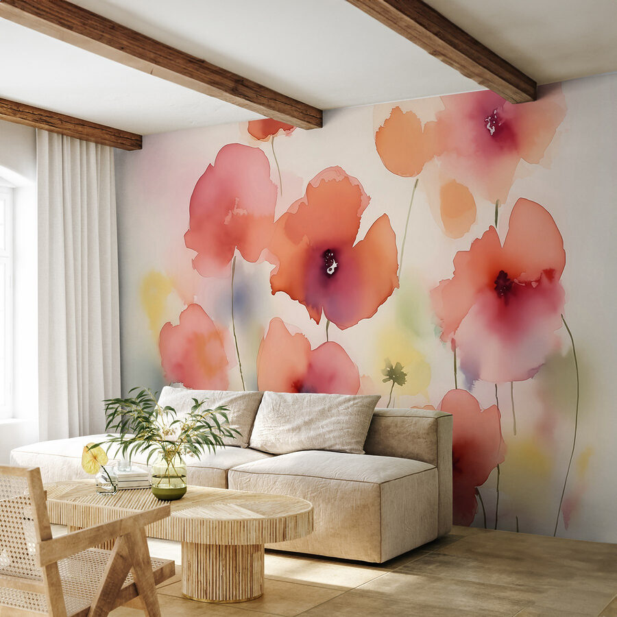 Carta da parati Pittura di fiori - immagine 2