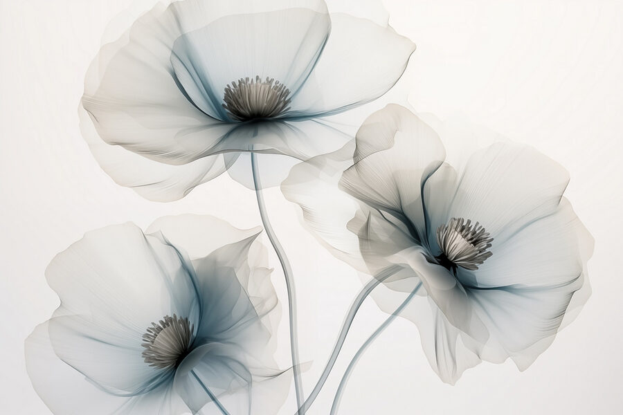 Gruppo di fiori con petali blu chiaro