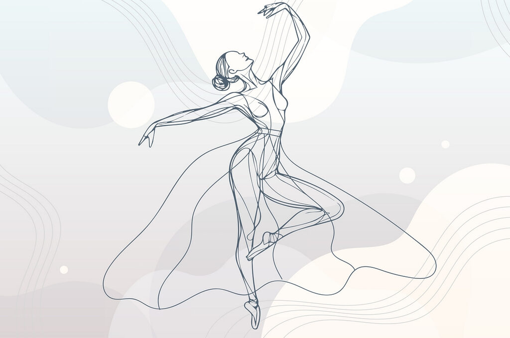 Disegno di una donna che balla Disegno di una donna che balla
