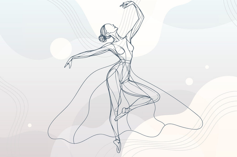 Disegno di una donna che balla