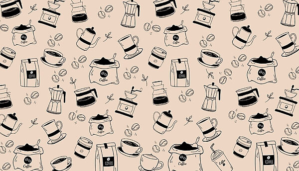 Modello di oggetti di caffè Modello di oggetti di caffè