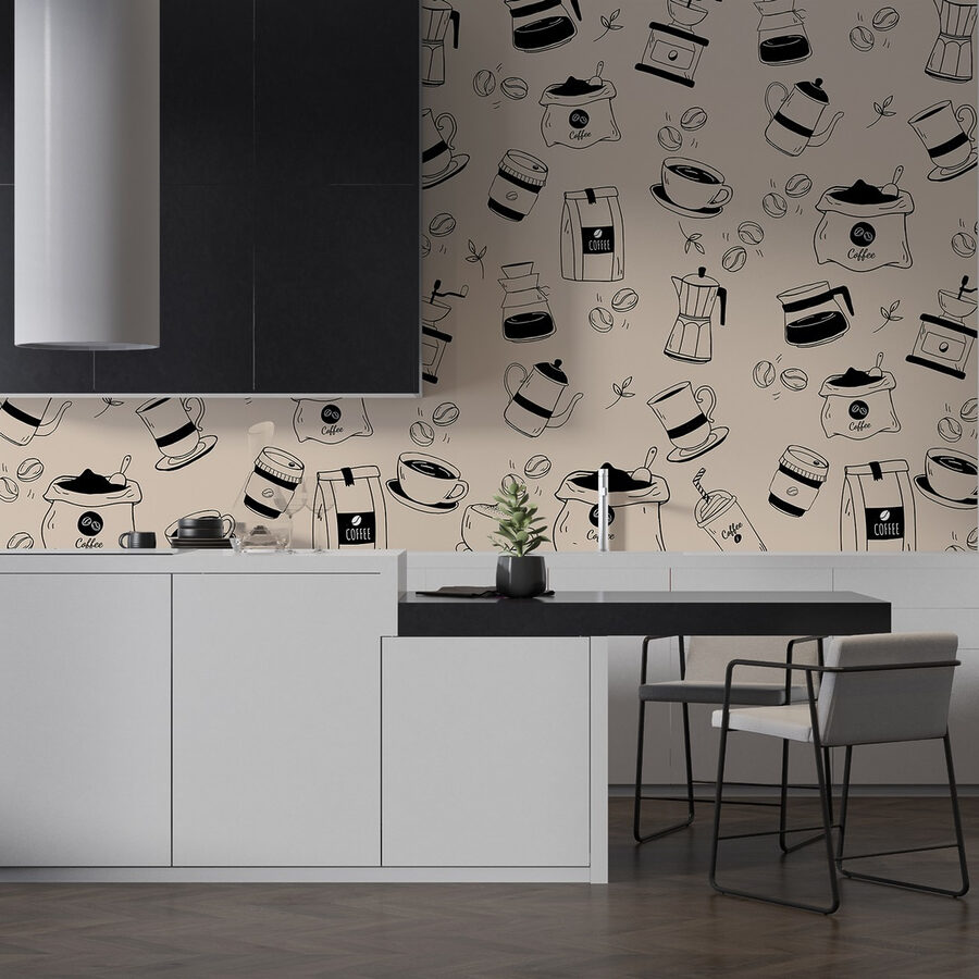 Modello di oggetti di caffè Modello di oggetti di caffè