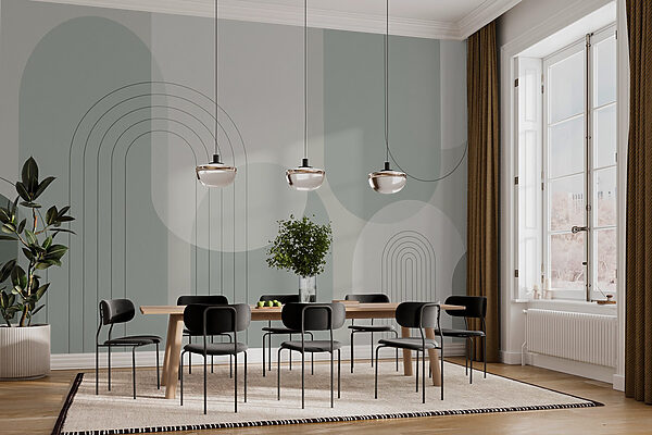 Sfondo grigio e bianco con linee e cerchi Sfondo grigio e bianco con linee e cerchi