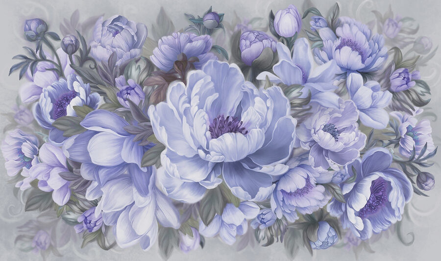Pittura di fiori e foglie