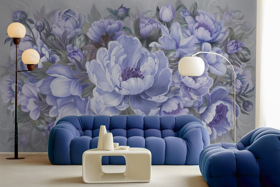 Pittura di fiori e foglie